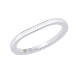 Plain Wedding Band in 14K White Gold