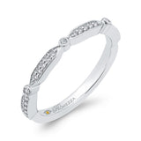 Round Diamond Wedding Band in 14K White Gold
