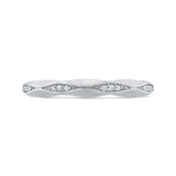 Round Diamond Wedding Band in 14K White Gold