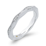 Round Diamond Wedding Band in 14K White Gold
