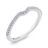 Round Diamond Half-Eternity Wedding Band in 14K White Gold