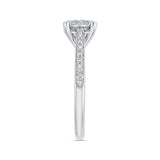Round Diamond Engagement Ring in 14K White Gold