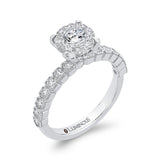 Round Diamond Engagement Ring in 14K White Gold