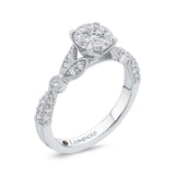 Round Diamond Engagement Ring in 14K White Gold