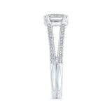 Round Diamond Engagement Ring in 14K White Gold