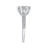 Round Diamond Engagement Ring with Six-Prong Head in 14K White Gold