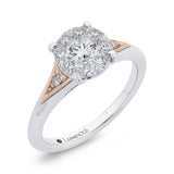 Diamond Engagement Ring in 14K Two Tone Gold