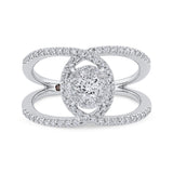 Round Diamond Fashion Ring in 14K White Gold