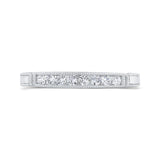 Round Diamond Wedding Band in 14K White Gold