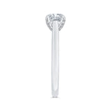 Euro Shank Diamond Engagement Ring in 14K White Gold (Semi-Mount)