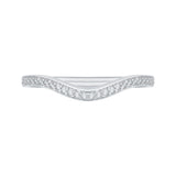 Round Diamond Half-Eternity Wedding Band in 14K White Gold