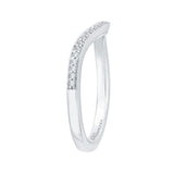 Round Diamond Half-Eternity Wedding Band in 14K White Gold