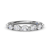 Oval Diamond Wedding Band 