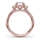 Three Stone Beauty Diamond Engagement Ring 