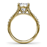 Diamond Split Shank Engagement Ring