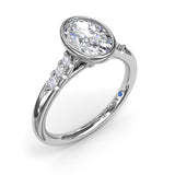 Beautiful Bezel Set Engagement Ring 