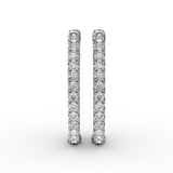 2ct Diamond Hoop Earrings 