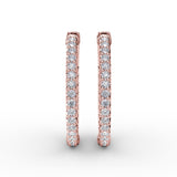 1.35ct Diamond Hoop Earrings