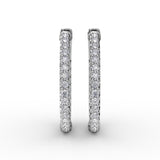 1.35ct Diamond Hoop Earrings