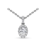 Diamond Halo Necklace 