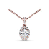 Diamond Halo Necklace 