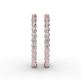 1.4ct Diamond Hoop Earrings