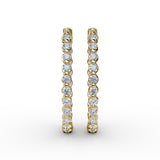 1.4ct Diamond Hoop Earrings