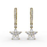 Catalina Diamond Star Drop Earrings 