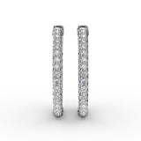 1.35ct Diamond Hoop Earrings
