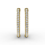 1.35ct Diamond Hoop Earrings