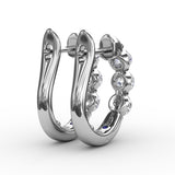 Empire Diamond Hoop Earrings 