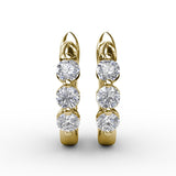 Empire Diamond Hoop Earrings 