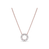 Shared Prong Diamond Circle Necklace