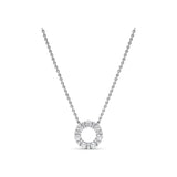 Shared Prong Diamond Circle Necklace
