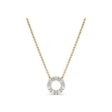 Shared Prong Diamond Circle Necklace