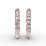 .6ct Diamond Hoop Earrings 