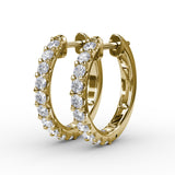 .6ct Diamond Hoop Earrings 