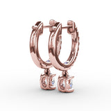Oval Diamond Drop Earrings 