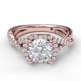Infinity Halo Engagement Ring