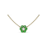 Magnolia Emerald and Diamond Necklace