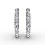 .6ct Diamond Hoop Earrings 