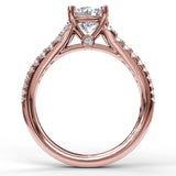 Double Row Graduated Engagement Ring