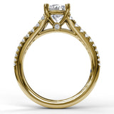 Double Row Graduated Engagement Ring