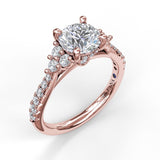 Modern Three Stone Engagement Ring