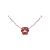 Magnolia Ruby and Diamond Necklace