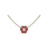 Magnolia Ruby and Diamond Necklace