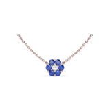 Magnolia Sapphire and Diamond Necklace
