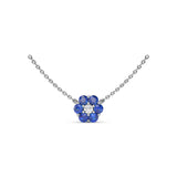 Magnolia Sapphire and Diamond Necklace