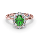 Classic Single Row Diamond Engagement Ring
