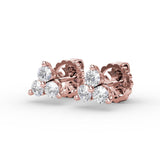 Empire Diamond Stud Cluster Earrings 